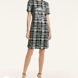 Brooks Brothers Black and White Checkered Dress